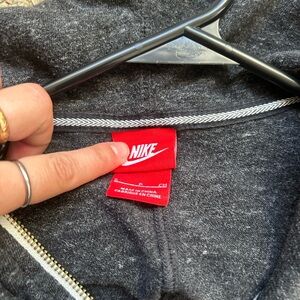 Charcoal grey Nike zip up jacket
